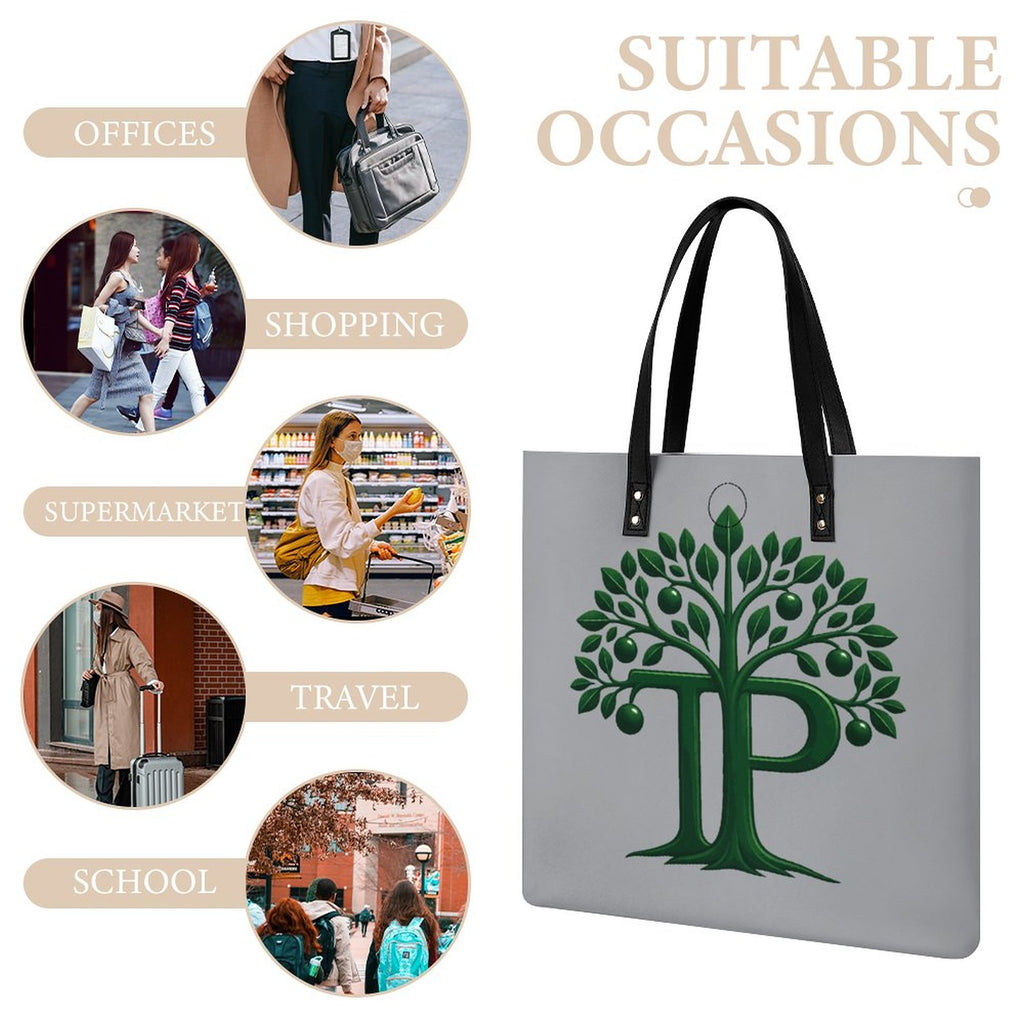 Trending Positive Heather Grey Signature Tree Tote