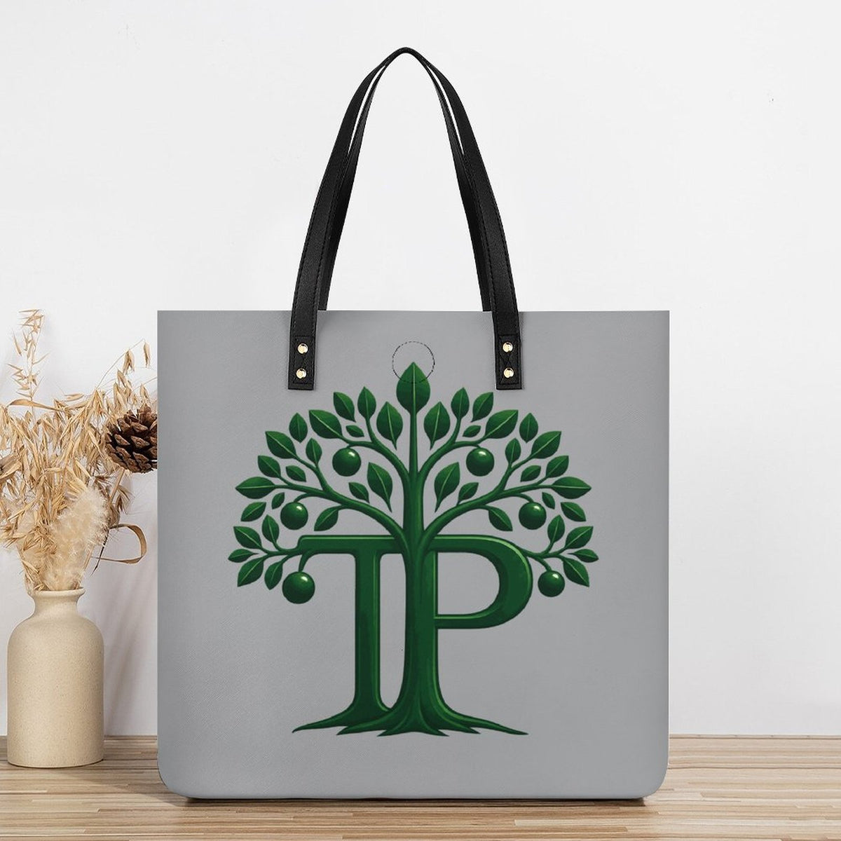 Trending Positive Heather Grey Signature Tree Tote
